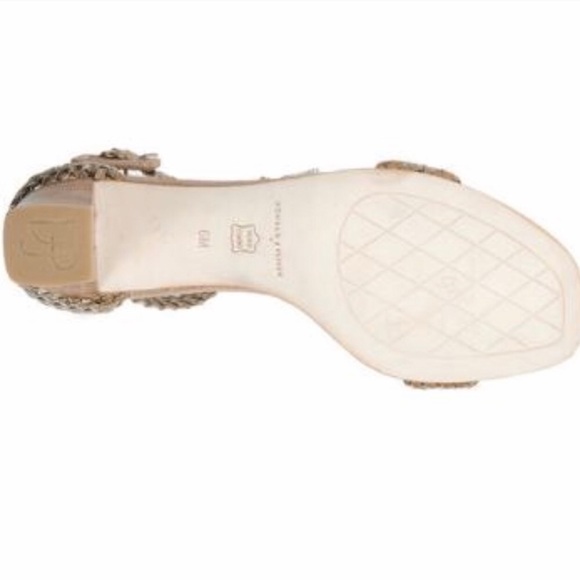 🆕 DONALD PLINER FAE Woven Metallic Heeled Sandal - Picture 3 of 3